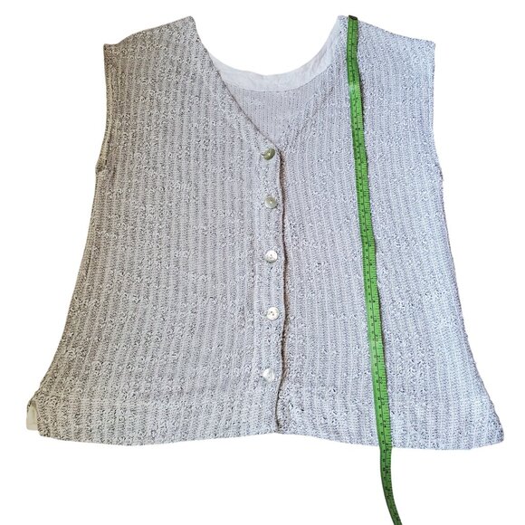 Women's Cut Loose Reversible Vest Size Medium Shades of Grey/Taupe - Picture 7 of 8